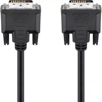 Wentronic goobay DVI-D Dual Link kabelis 0,5m melns ar skrūvēm 93295