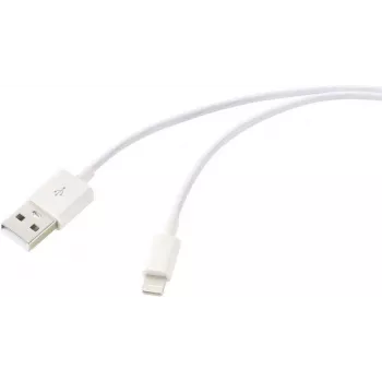 Renkforce USB 2.0 USB-A uz Apple Lightning kabelis 1m balts matēts RF-5724084