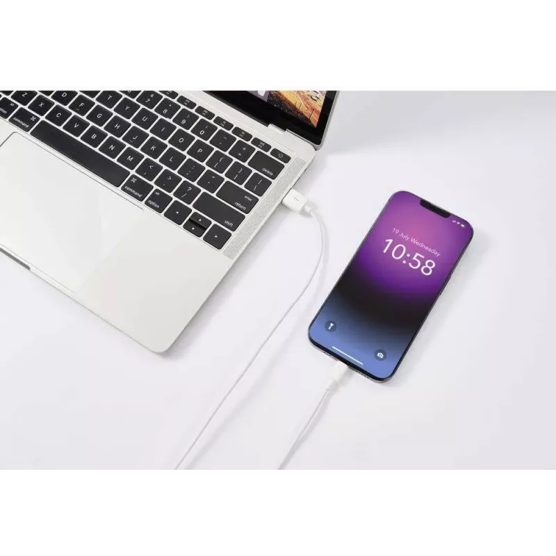 Renkforce USB 2.0 USB-A uz Apple Lightning kabelis 1m balts matēts RF-5724084