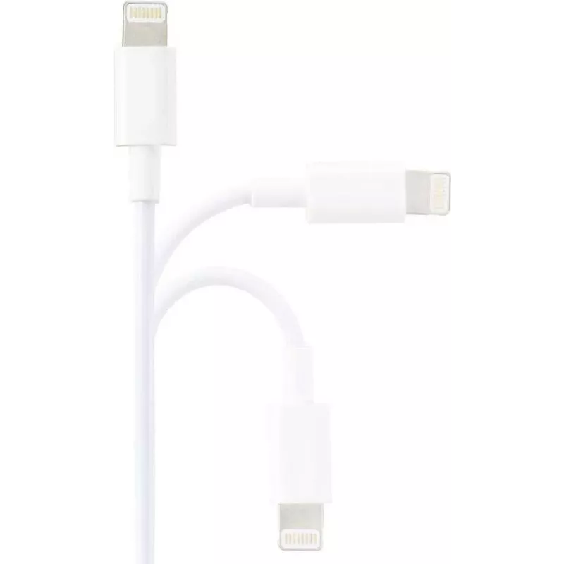 Renkforce USB 2.0 USB-A uz Apple Lightning kabelis 1m balts matēts RF-5724084