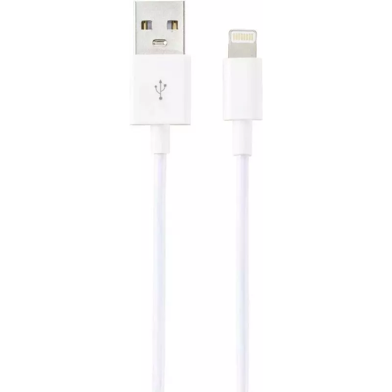 Renkforce USB 2.0 USB-A uz Apple Lightning kabelis 1m balts matēts RF-5724084