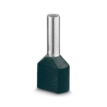 LAPP Twin Wire End Sleeve, 0,75 mm², 8 mm, daļēji izolēta, pelēka, 500 gab. 61802000