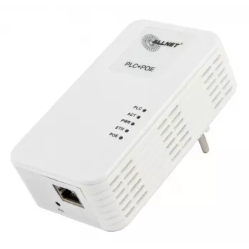 ALLNET ALL1681203-CH Powerline 1200 Mbps Gigabit PoE+ tilts ar iebūvētu kontaktligzdu