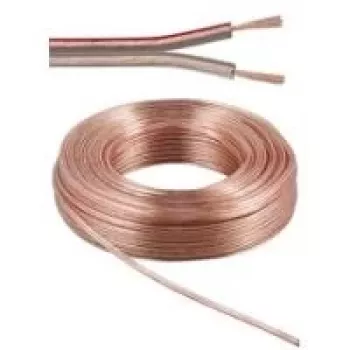 Wentronic Goobay skaļruņu kabelis caurspīdīgs CU, 10 m rullis, 2 x 2.5 mm² 15130