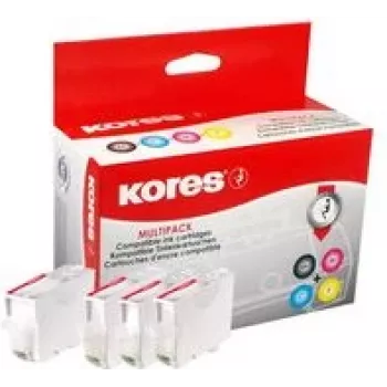 Kores G1577KIT tintes kasetņu komplekts Canon PGI-580/CLI-581 - melna, ciāna, fuksīna, dzeltena (4 x 12,2 ml)