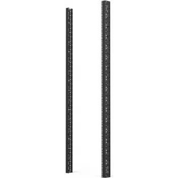 Schroff 23130-014 vertikālā montāžas sliede, 38U, 1800 mm, tērauds, melna