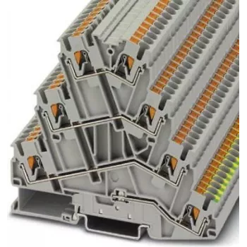 Phoenix Contact PT 2,5-PE/3L motora spailes bloks, push-in, 3 līmeņu, PE, 2,5 mm², pelēks, 3210542
