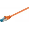 Wentronic CAT6a S/FTP tīkla kabelis, RJ45 tēviņš uz tēviņu, 1,5 m, oranžs, LSZH, 10 Gbps, 500 MHz 95605