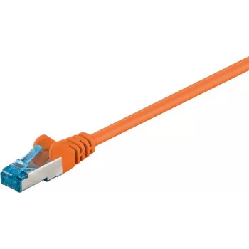 Wentronic CAT6a S/FTP tīkla kabelis, RJ45 tēviņš uz tēviņu, 1,5 m, oranžs, LSZH, 10 Gbps, 500 MHz 95605