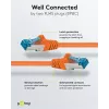 Wentronic CAT6a S/FTP tīkla kabelis, RJ45 tēviņš uz tēviņu, 1,5 m, oranžs, LSZH, 10 Gbps, 500 MHz 95605