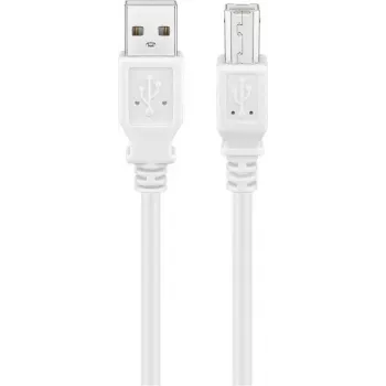 Wentronic 96186 USB 2.0 kabelis, USB-A tēviņš uz USB-B tēviņš, 1,8 m, balts