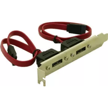 Delock Slot Bracket iekšējie 2x SATA uz ārējiem 2x eSATA (65116)