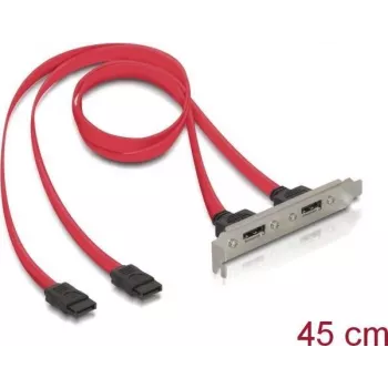Delock Slot Bracket iekšējie 2x SATA uz ārējiem 2x eSATA (65116)