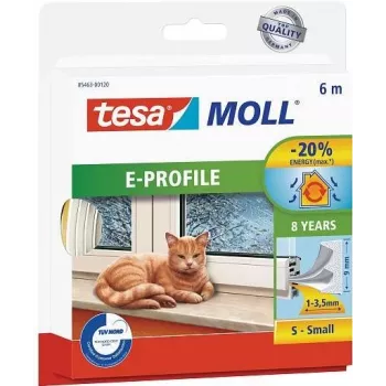 tesamoll 6m durvju/logu blīvēšanas lente ar pašlīmējošu pārklājumu, brūna (05463-00121-00)