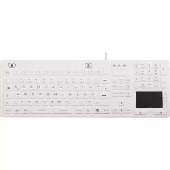 Renkforce iM-IKB110-WH USB klaviatūra QWERTZ vācu izkārtojums melna-balta