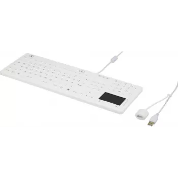 Renkforce iM-IKB110-WH USB klaviatūra QWERTZ vācu izkārtojums melna-balta