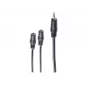shiverpeaks BASIC-S Audio Y-adaptera kabelis, 3,5 mm stereo spraudnis uz 2x 3,5 mm stereo ligzdām, 0,2 m, melns BS30761