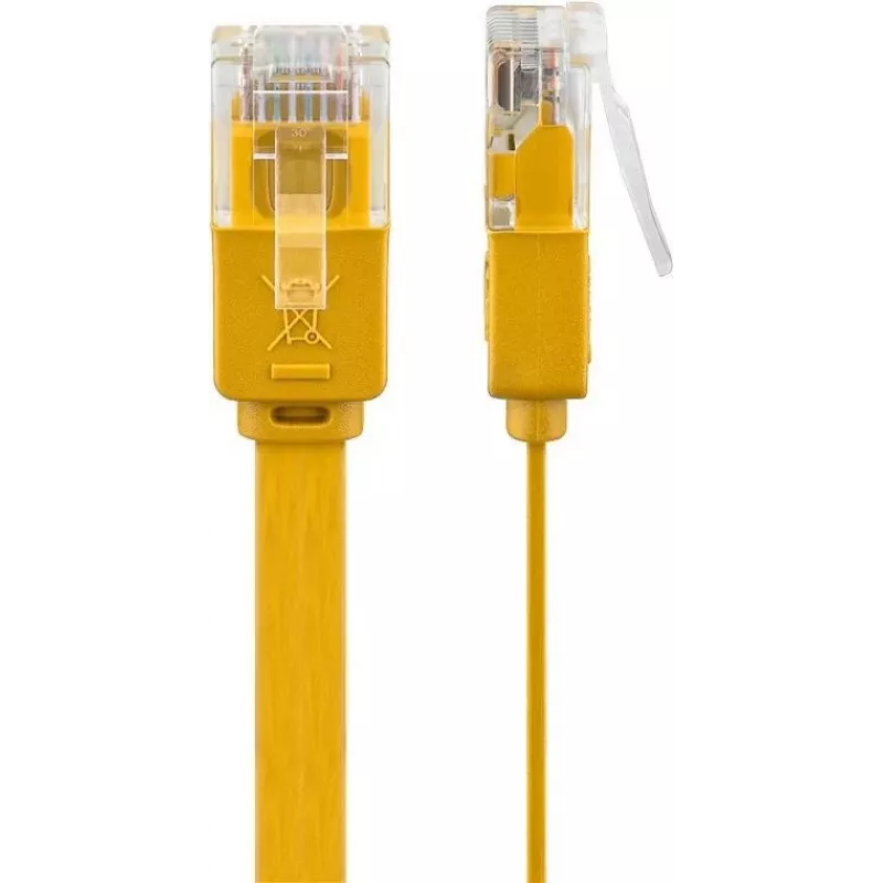 Wentronic RJ45 CAT6 0,5 m tīkla kabelis, U/UTP, dzeltens 96396