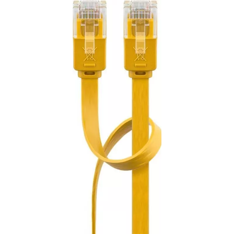 Wentronic RJ45 CAT6 0,5 m tīkla kabelis, U/UTP, dzeltens 96396