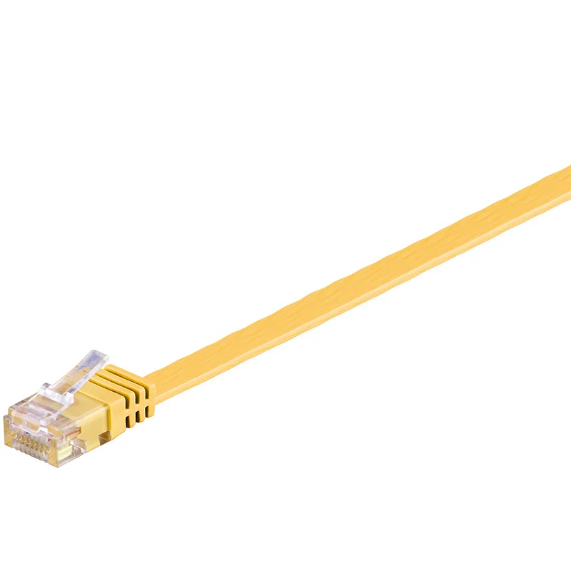 Wentronic RJ45 CAT6 0,5 m tīkla kabelis, U/UTP, dzeltens 96396