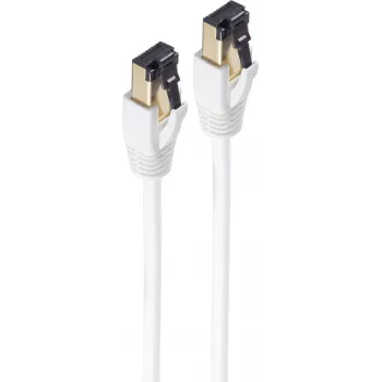 SHIVERPEAKS BASIC-S Cat.8 F/FTP tīkla kabelis, 5 m, balts, RJ45 uz RJ45, 40 Gbps, 2000 MHz, 568B BS08-41056