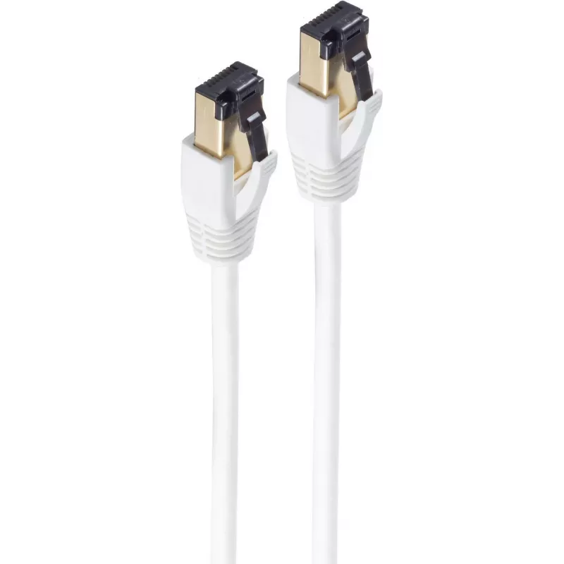 SHIVERPEAKS BASIC-S Cat.8 F/FTP tīkla kabelis, 5 m, balts, RJ45 uz RJ45, 40 Gbps, 2000 MHz, 568B BS08-41056