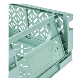 keeeper Mini salokāmā kaste fritzi, izmērs L, Nordic Green, 9,6 litri, salokāma dekoratīva uzglabāšanas kaste, droša pārtikai, 1 gabals 1023431500000