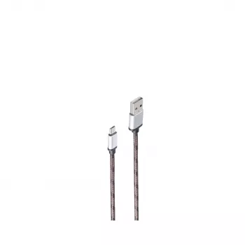 SHIVERPEAKS BS14-50082 USB 2.0 kabelis, USB-A uz Micro-USB B, 2 m, brūns