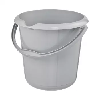 keeeper mika eco apaļais tīrīšanas spainis, 10 litri, akmens pelēks, 100% pārstrādāta plastmasa, ergonomisks rokturis 1171015000000