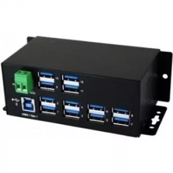 EXSYS EX-1112HMS 12 portu USB 3.2 Gen 1 industriālais DIN sliedes koncentrators