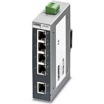 Phoenix Contact FL SWITCH SFNB 5TX industriālais Ethernet komutators, 5 porti 10/100 Mbps, DIN sliedei, 24 V DC 2891001