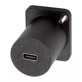 EXSYS D-Type USB-C sieviešu uz sieviešu adapteris, USB 3.2 Gen 1, panelī montējams, melns (EX-49158)