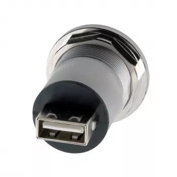 EXSYS EX-49191 USB 2.0 panelmontāžas adapteris, USB-A (mātes) uz USB-A (mātes), metāla