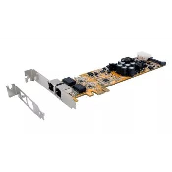 EXSYS EX-6072POE-2 divu portu Gigabit Ethernet PCIe karte ar PoE, zema profila