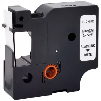 Renkforce RF-LT-D45803 saderīga DYMO D1 etiķešu lentes kasetne, 19 mm, balta/melna, 7 m RF-6027838