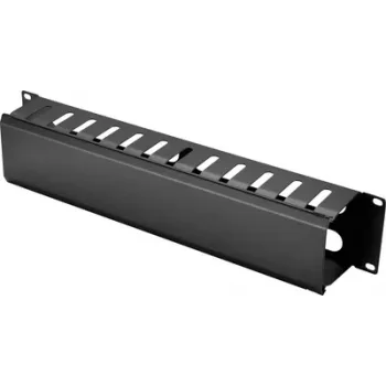 Renkforce RF-7112618 19 inch Rack Cable Management 2U melns