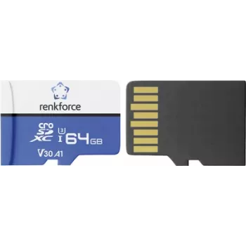 Renkforce RFEmSD64 microSDXC 64 GB A1 V30 U3 Class 10 atmiņas karte ar SD adapteri RF-7488704