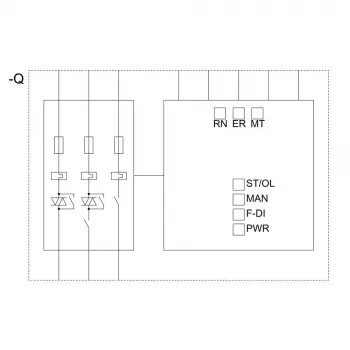 Siemens SIRIUS 3RK1 motora palaidējs 3RK1308-0CE00-0CP0, 0,3-1,25 A, DOL, 3 polu, 200 V AC
