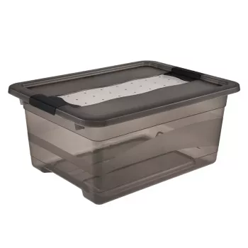keeeper Cornelia Uzglabāšanas kaste, 12 L, Kristāldzidra pelēka caurspīdīga, ar bīdāmo vāku 1094182700000