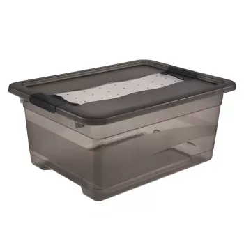 keeeper Cornelia Uzglabāšanas kaste, 12 L, Kristāldzidra pelēka caurspīdīga, ar bīdāmo vāku 1094182700000