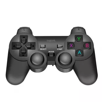 LogiLink AA0187 bezvadu spēļu kontrolieris 2,4 GHz melns, 8 m darbības rādiuss, PC, Android, PS3