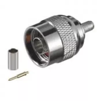 Wentronic Goobay N-tipa krimp savienotājs RG58 kabelim, 5,2 mm, zelta kontakts, 50 Ohm 11361