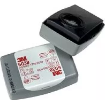 3M daļiņu filtrs ar aktivēto ogli, P3R 6038 - 20 gabali (10x 2 iepakojumi) - nepieciešami 2 filtri uz masku (6038)