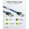 Wentronic Goobay CAT 8.1 tīkla kabelis, S/FTP (PiMF), zils, 2 m - LSZH bez halogēniem, varš AWG 24 (45660)