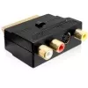 Wentronic Goobay SCART adapteris, SCART male uz 3 RCA female + 4-pin Mini-DIN female, melns 50499