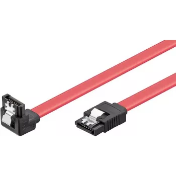 Wentronic 93116 SATA III kabelis 0,5m, sarkans, 6Gbps ar fiksācijas klipšiem