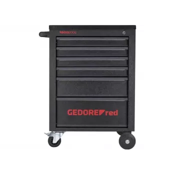 Gedore RED MECHANIC darbnīcas ratiņi, 6 atvilktnes, melni (3300012)