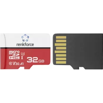 Renkforce RFEmSD32 microSDHC atmiņas karte 32 GB A1, V30, UHS-I, ar SD adapteri RF-7488100