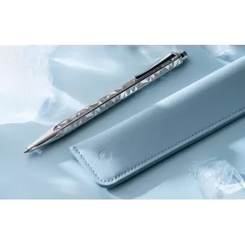 Caran d'Ache Ecridor Alpine Frost lodīšu pildspalvas un mehāniskā zīmuļa komplekts, melns tinti, vidējs, ar platīna pārklājumu CC0890.025