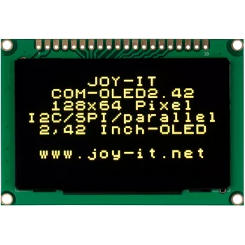 JOY-IT COM-OLED2.42 2,42 collu OLED displeja modulis 128x64, balts, SPI/I2C, SSD1309